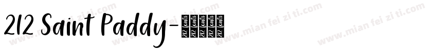 212 Saint Paddy字体转换